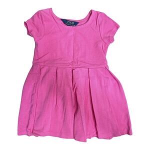 Polo Ralph Lauren Baby Pleated Knit Pink Dress Girls Toddler 2/2T